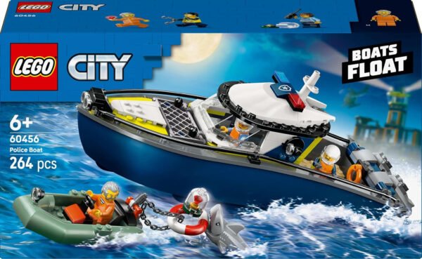 Lego city inseguimento del motoscafo della polizia 60456