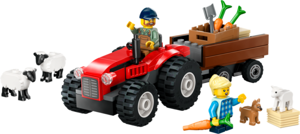 LEGO CITY TRATTORE AGRICOLO ROSSO CON
RIMORCHIO E PECORE 60461