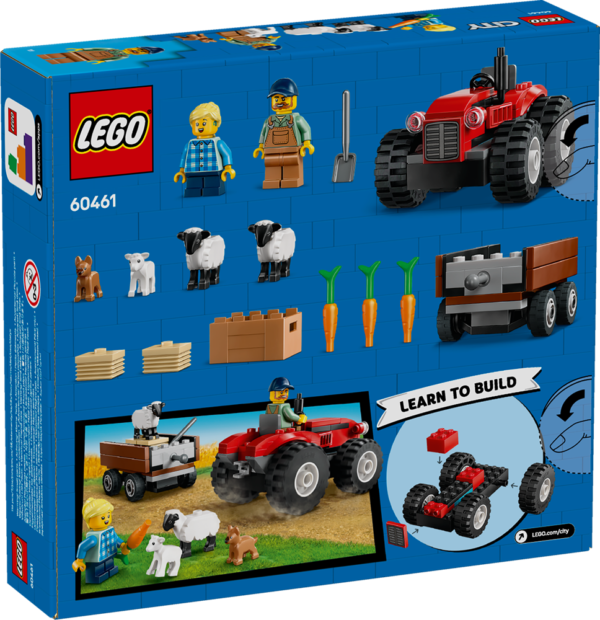 LEGO CITY TRATTORE AGRICOLO ROSSO CON
RIMORCHIO E PECORE 60461