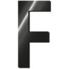 Lettera adesiva in metallo - my initial - f