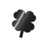 Lettera adesiva in metallo - my initial - four leaf
