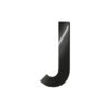 Lettera adesiva in metallo - my initial - j