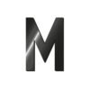 Lettera adesiva in metallo - my initial - m