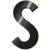 Lettera adesiva in metallo - my initial - s