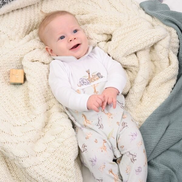Little Savannah Placement Print Babygrow - 9-12 Months