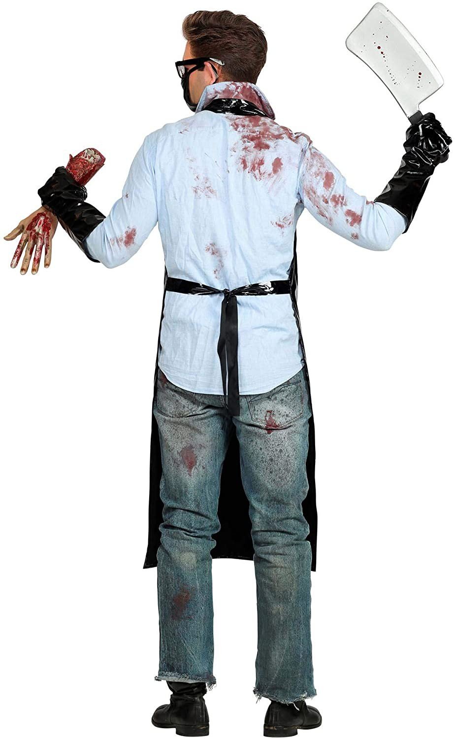 MACELLAIO HORROR (grembiule, guanti, mascherina) TG L/XL - immagine 2