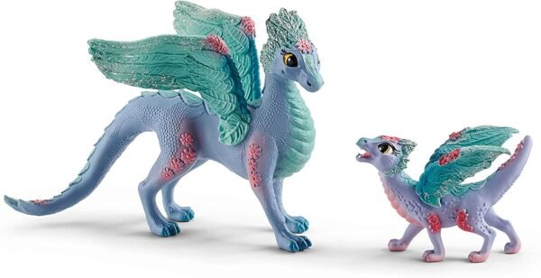 Mamma del drago dei fiori e cucciolo