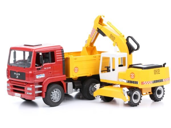 MAN TGA Construction truck + Liebherr Excavator