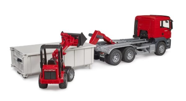 MAN TGS Truck with Roll-Off- Container and Sch&auml;ffer Compact