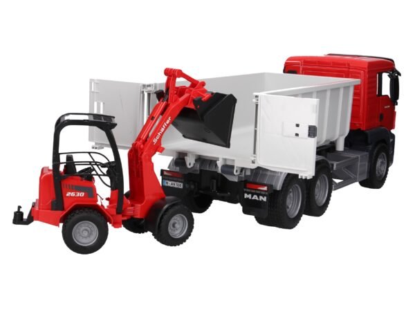 MAN TGS Truck with Roll-Off- Container and Sch&auml;ffer Compact