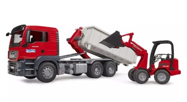 MAN TGS Truck with Roll-Off- Container and Sch&auml;ffer Compact