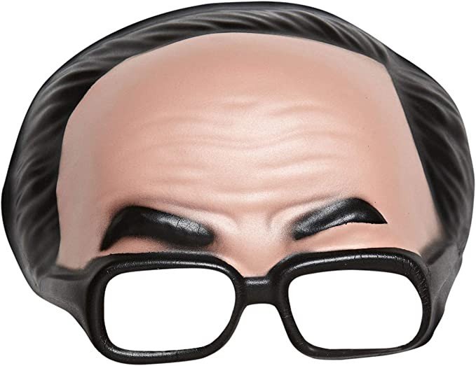 "MASCHERA SENZA MENTO CON CAPELLI NERI E - immagine 2