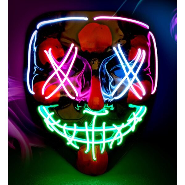 Maschera spaventosa led colorati