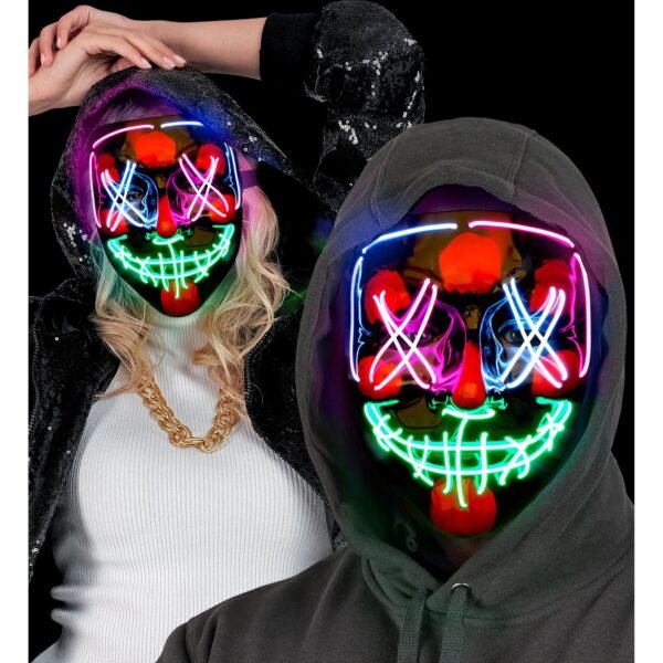 Maschera spaventosa led colorati