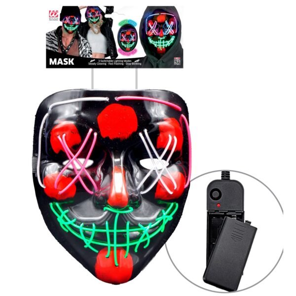 Maschera spaventosa led colorati