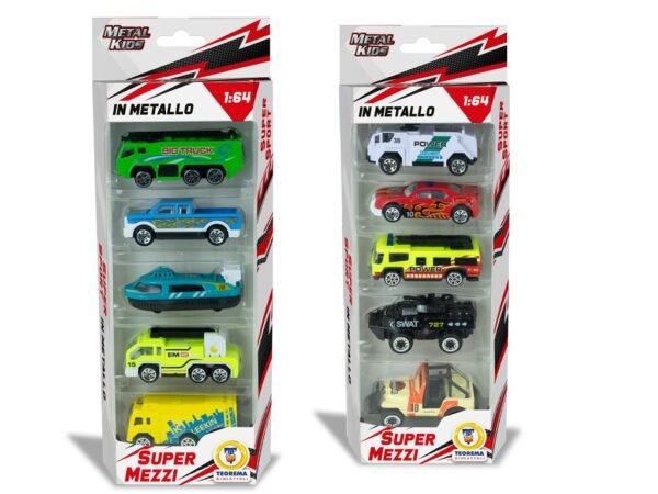 METAL KIDS - 5 MEZZI ASS BLISTER  4 ASS 1:64