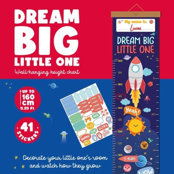 Metro da parete - dream big, little one - space