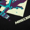 MINECRAFT Fight the ender dragon Tshirt 78 anni nera