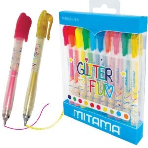 MINI PENNA GEL GLITTER E NEON PUNTA 1MM ASS. 10 PZ MITAMA