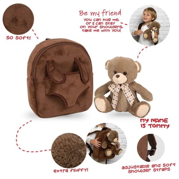 MINI ZAINO CON PELUCHE TOMMY BEAR PERLETTI TOYS