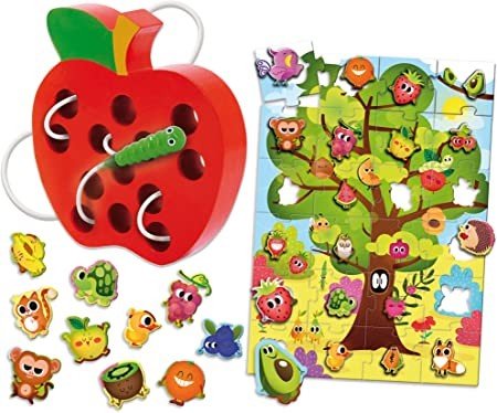MONTESSORI BABY BRUCO E MELA LEGNO 3D