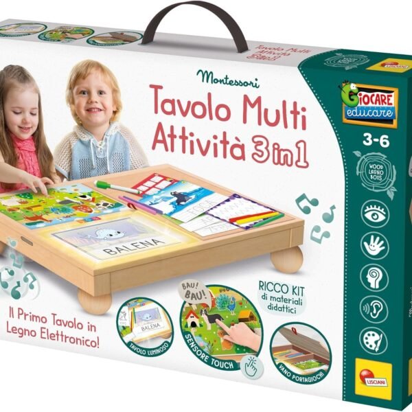 MONTESSORI LEGNO TAVOLO MULTI ATTIVITA'