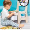 MONTESSORI WOOD TOY BOX CHAIR