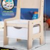 MONTESSORI WOOD TOY BOX CHAIR