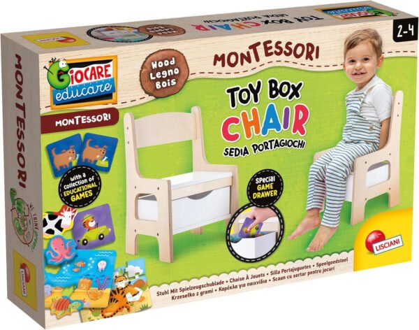 MONTESSORI WOOD TOY BOX CHAIR