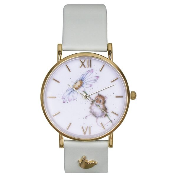 mouse-watch-oops-a-daisy-green-leather-strap.jpg Mouse Watch Oops a Daisy - Green Leather strap