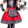 "MUJER DIA DE LOS MUERTOS" (vestito, scaldabraccia, copricapo con velo)