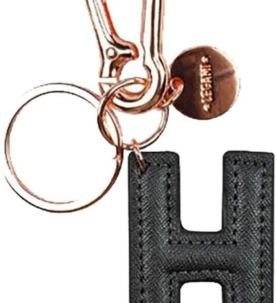 MY INITIAL  - KEY RING - H - BLACK