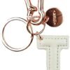MY INITIAL  - KEY RING - I - WHITE