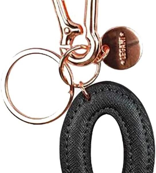 my-initial-key-ring-o-black.jpg MY INITIAL - KEY RING - O -BLACK