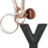 MY INITIAL  - KEY RING - Y - BLACK