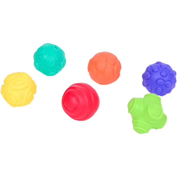PALLE SENSORIALI ARCOBALENO 6PZ PLAY GO