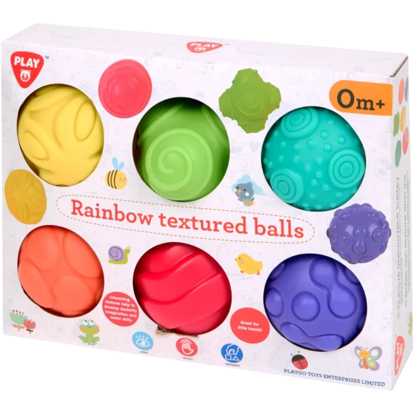 PALLE SENSORIALI ARCOBALENO 6PZ PLAY GO