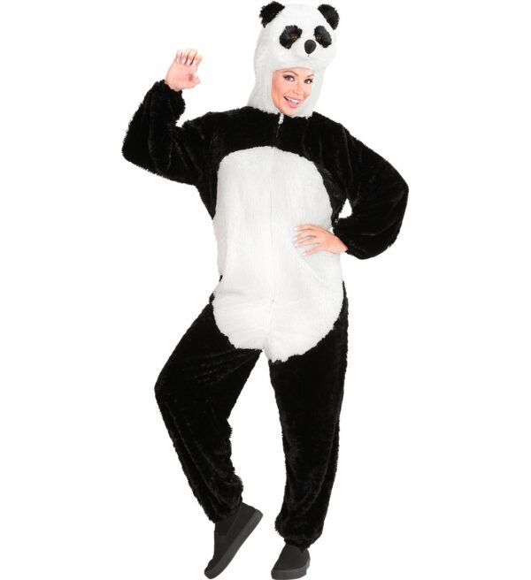PANDA IN PELUCHE SOFT (costume con cappuccio e maschera)