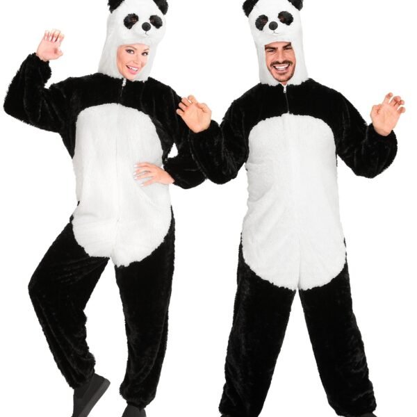 PANDA IN PELUCHE SOFT (costume con cappuccio e maschera)