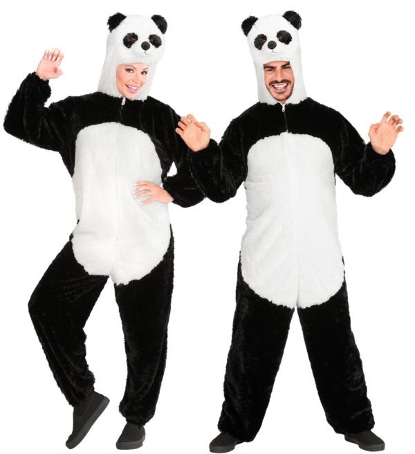 PANDA IN PELUCHE SOFT (costume con cappuccio e maschera)