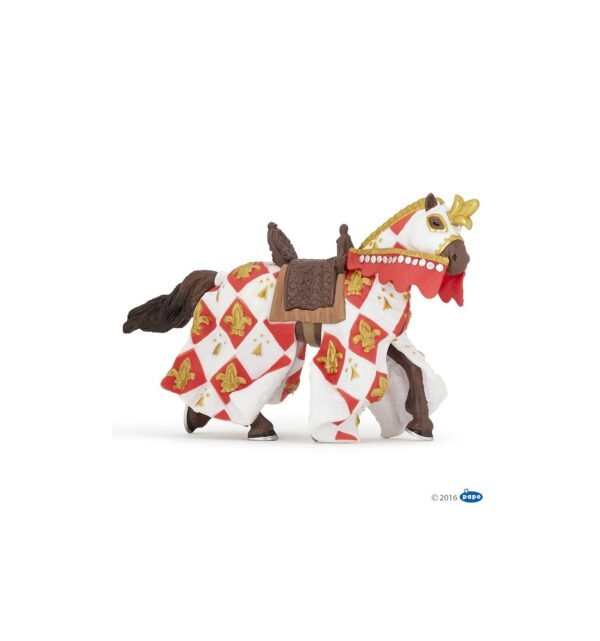 Papo - White horse fleur de lys