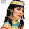 PARRUCCA CLEOPATRA CON COLLARE E FASCIA PER TESTA in scatola