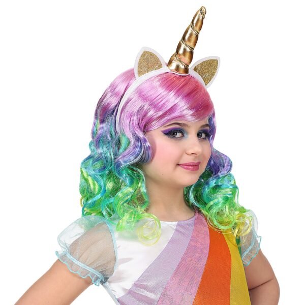 PARRUCCA E CERCHIETTO UNICORNO in scatola