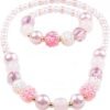 Pearly Pink Bracelet & Necklace Set