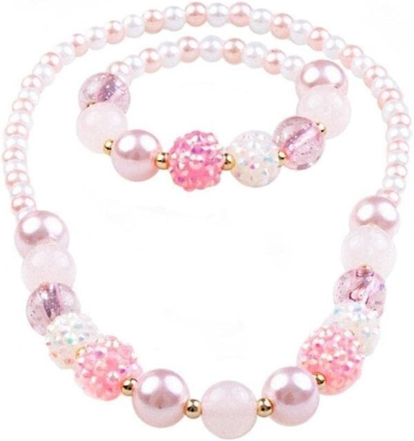 Pearly Pink Bracelet & Necklace Set