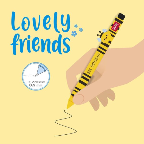 Penna gel animal. decorativo - lovely friends - bee
