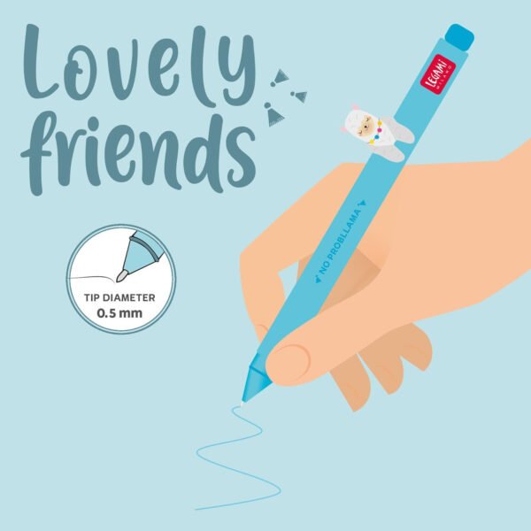 Penna gel animal. decorativo - lovely friends - llama