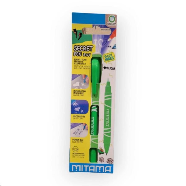 PENNA SECRET PEN LUCE UV DOPPIA PUNTA INCH.BLU+MAGIC.MITAMA