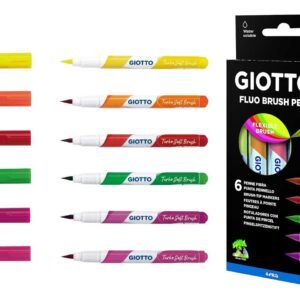 Pennarelli Giotto Turbo Soft Brush a 6 Fluo