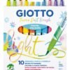 Pennarelli punta pennello giotto turbo soft brush pastel scatola 10 colori fila